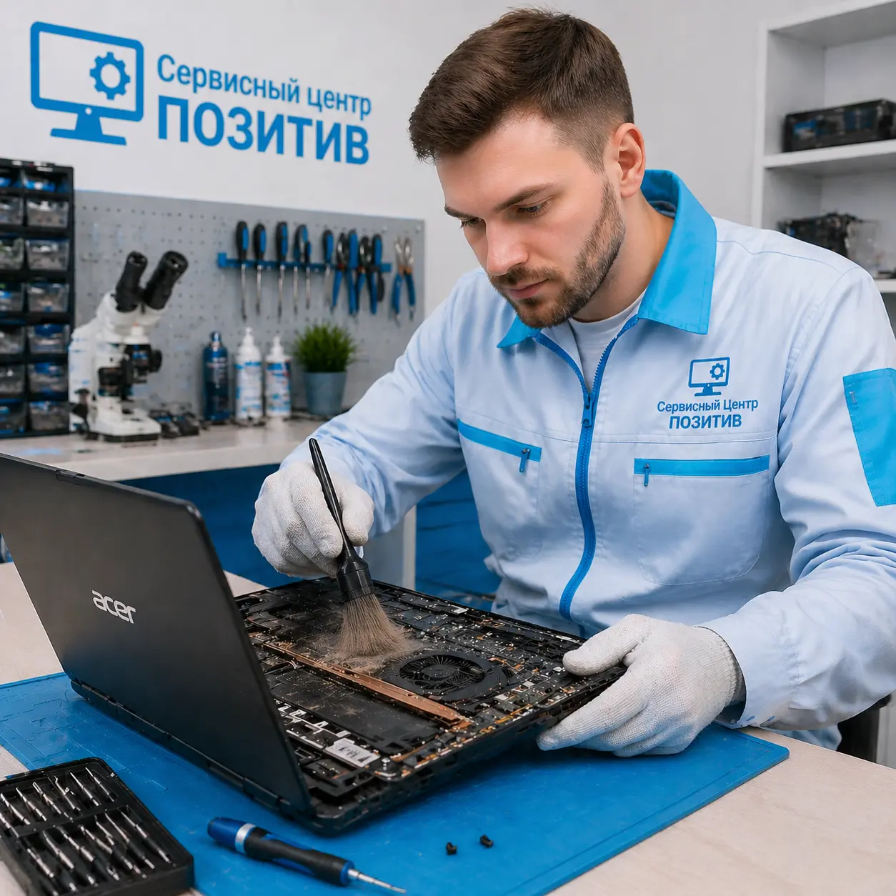Чистка ноутбука Acer от пыли в Ижевске | Замена термопасты