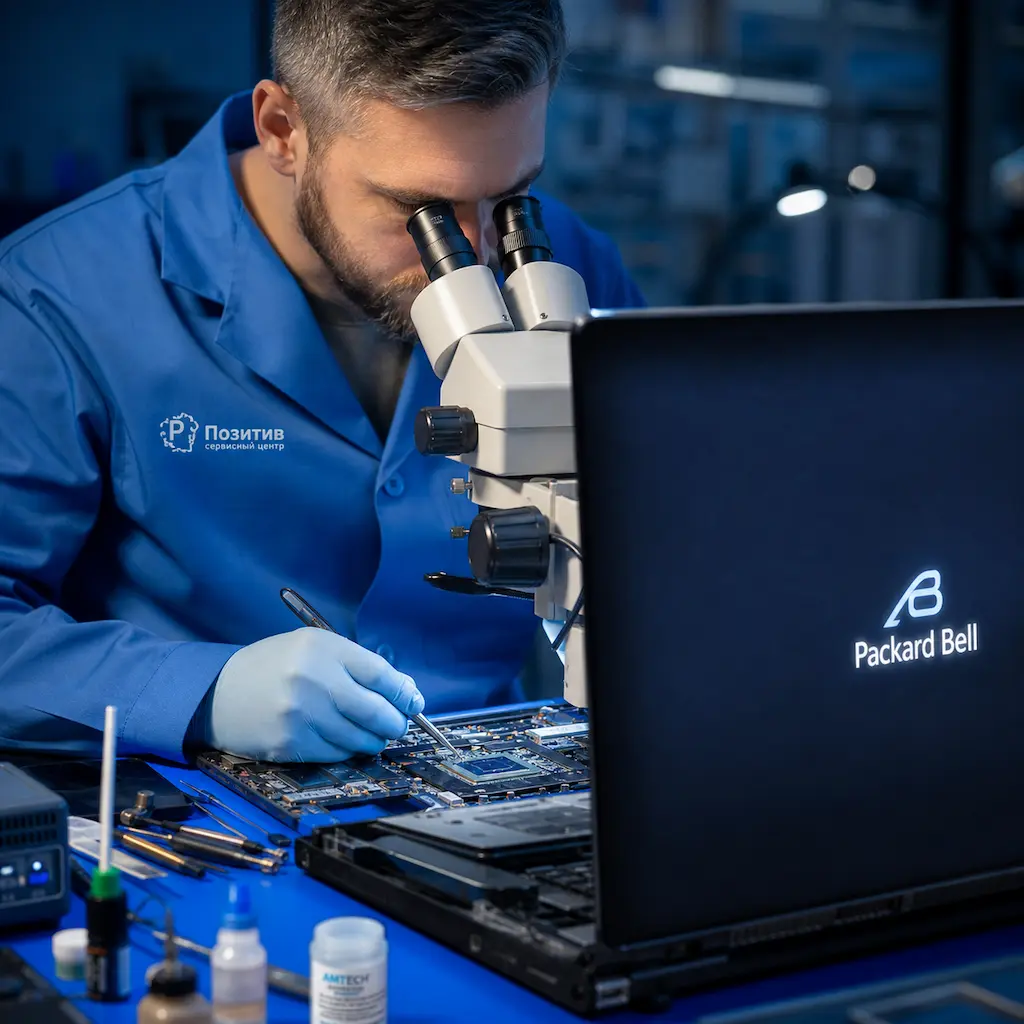 Замена видеокарты ноутбука Packard Bell в Ижевске