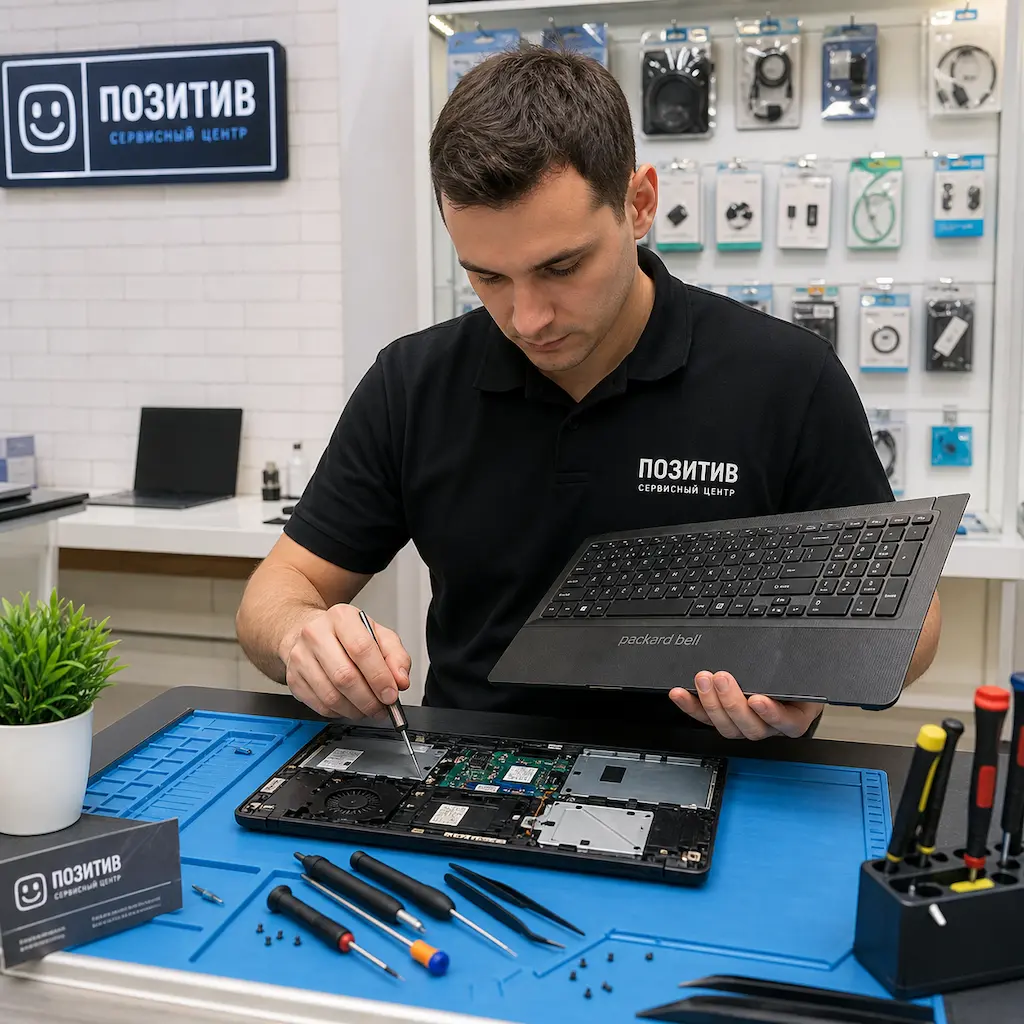 заменить клавиатуру на ноутбуке Packard Bell в Ижевске