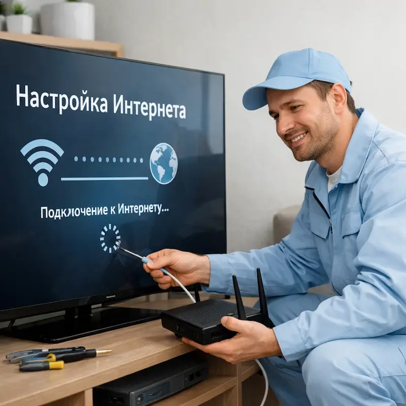Настройка интернета на ТВ в Ижевске